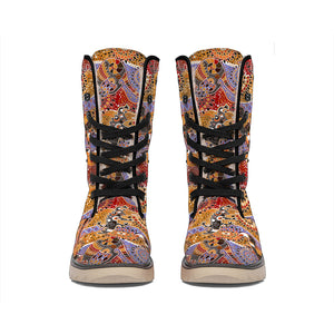 Australian Animals Pattern Print Winter Boots