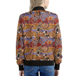 Australian Animals Pattern Print Women's Bomber Jacket