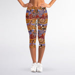 Australian Animals Pattern Print Women's Capri Leggings