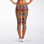 Australian Animals Pattern Print Women's Capri Leggings