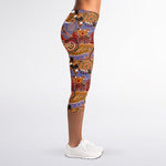 Australian Animals Pattern Print Women's Capri Leggings