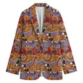 Australian Animals Pattern Print Women's Cotton Blazer