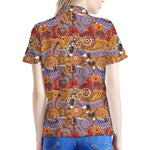 Australian Animals Pattern Print Women's Polo Shirt