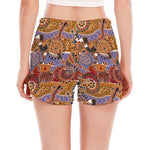 Australian Animals Pattern Print Women's Split Running Shorts