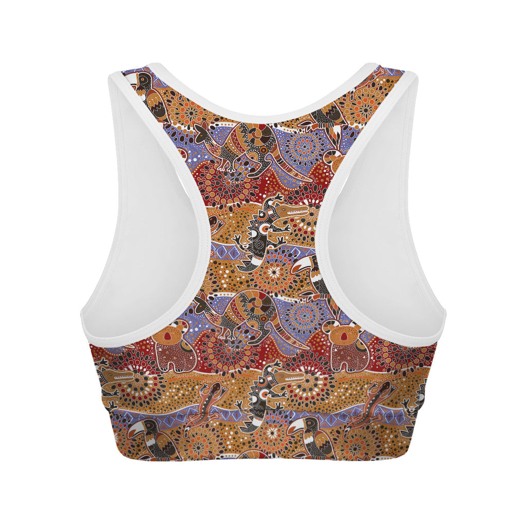 Australian Animals Pattern Print Women's Sports Bra