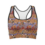 Australian Animals Pattern Print Women's Sports Bra