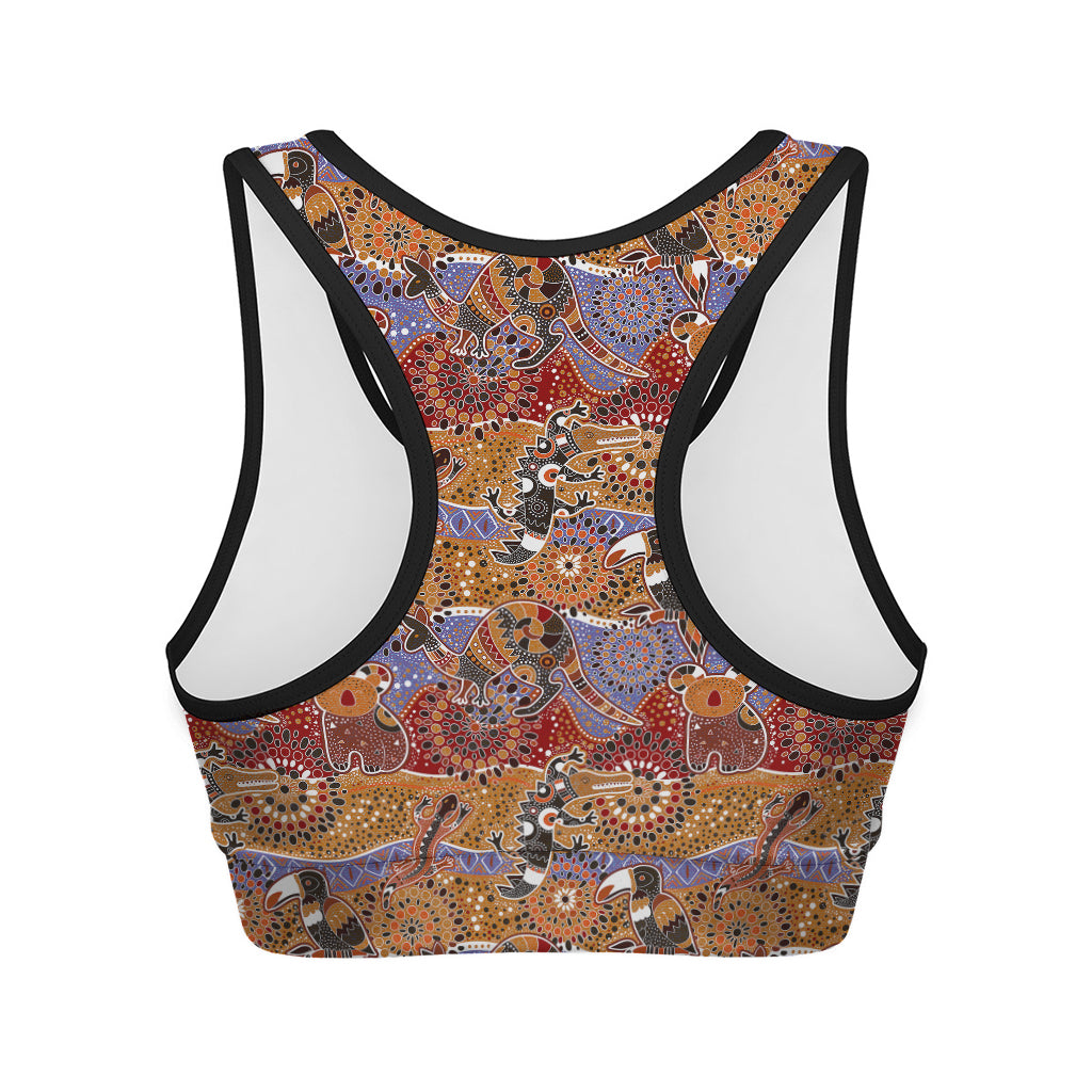 Australian Animals Pattern Print Women's Sports Bra