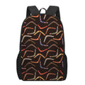 Australian Boomerang Pattern Print 17 Inch Backpack