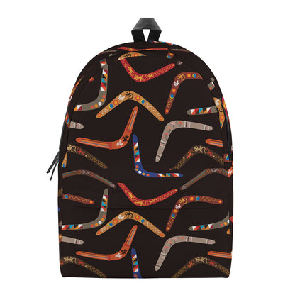 Australian Boomerang Pattern Print Backpack