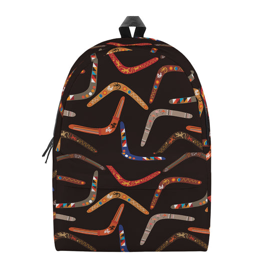 Australian Boomerang Pattern Print Backpack