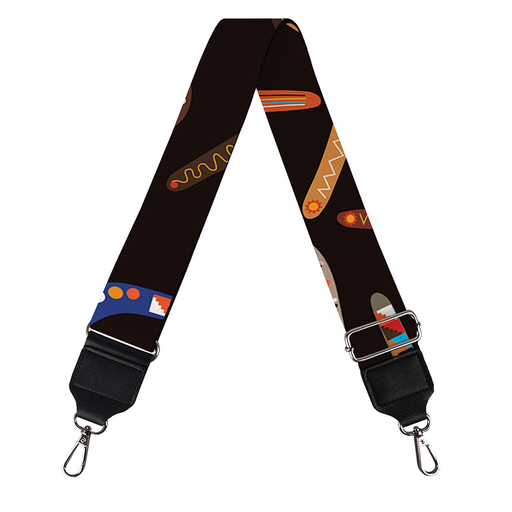 Australian Boomerang Pattern Print Bag Strap