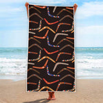 Australian Boomerang Pattern Print Beach Towel