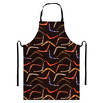 Australian Boomerang Pattern Print Bib Apron With Pocket