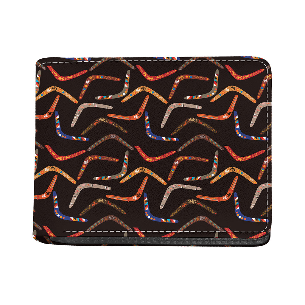 Australian Boomerang Pattern Print Bifold Wallet