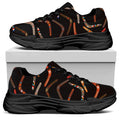 Australian Boomerang Pattern Print Black Chunky Shoes