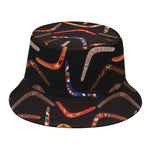 Australian Boomerang Pattern Print Bucket Hat