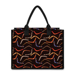 Australian Boomerang Pattern Print Canvas Tote Bag