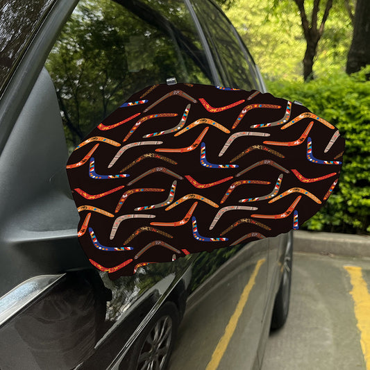 Australian Boomerang Pattern Print Car Side Mirror Covers