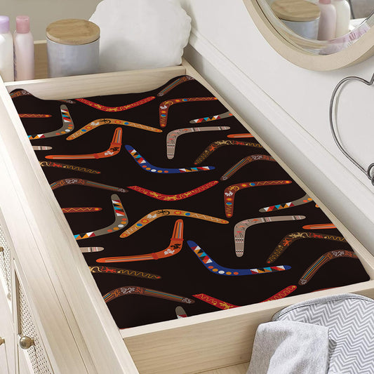Australian Boomerang Pattern Print Changing Pad Cover