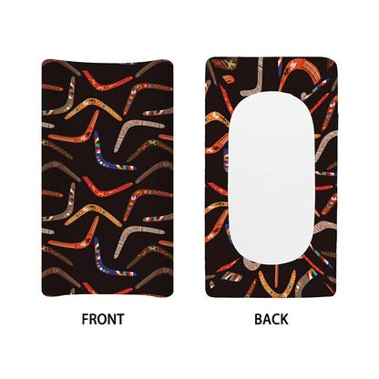 Australian Boomerang Pattern Print Changing Pad Cover