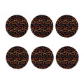 Australian Boomerang Pattern Print Coaster Set