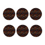 Australian Boomerang Pattern Print Coaster Set