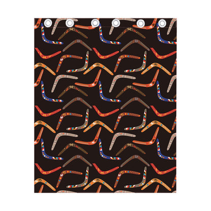 Australian Boomerang Pattern Print Curtain