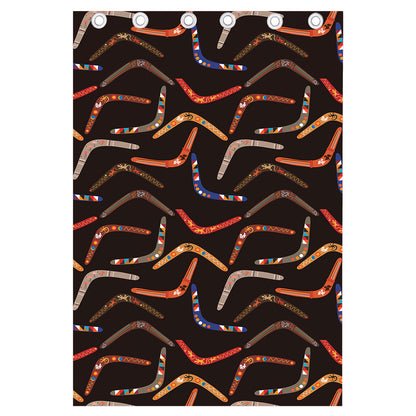 Australian Boomerang Pattern Print Curtain