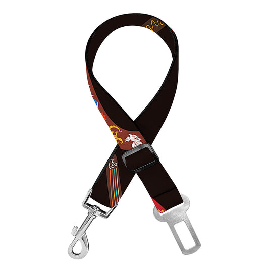 Australian Boomerang Pattern Print Dog Seat Belt
