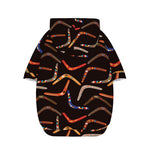 Australian Boomerang Pattern Print Dog Zip Up Hoodie