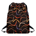 Australian Boomerang Pattern Print Drawstring Backpack