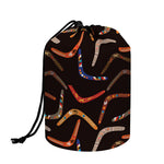 Australian Boomerang Pattern Print Drawstring Makeup Bag