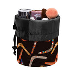 Australian Boomerang Pattern Print Drawstring Makeup Bag