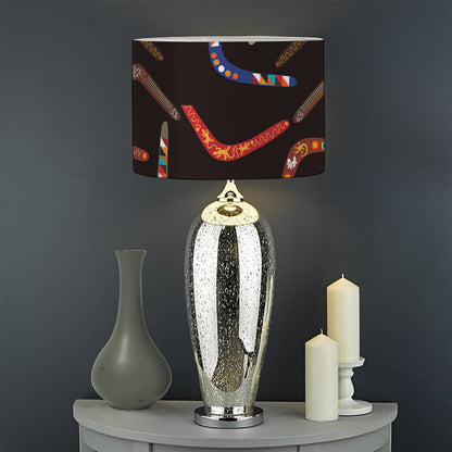 Australian Boomerang Pattern Print Drum Lamp Shade
