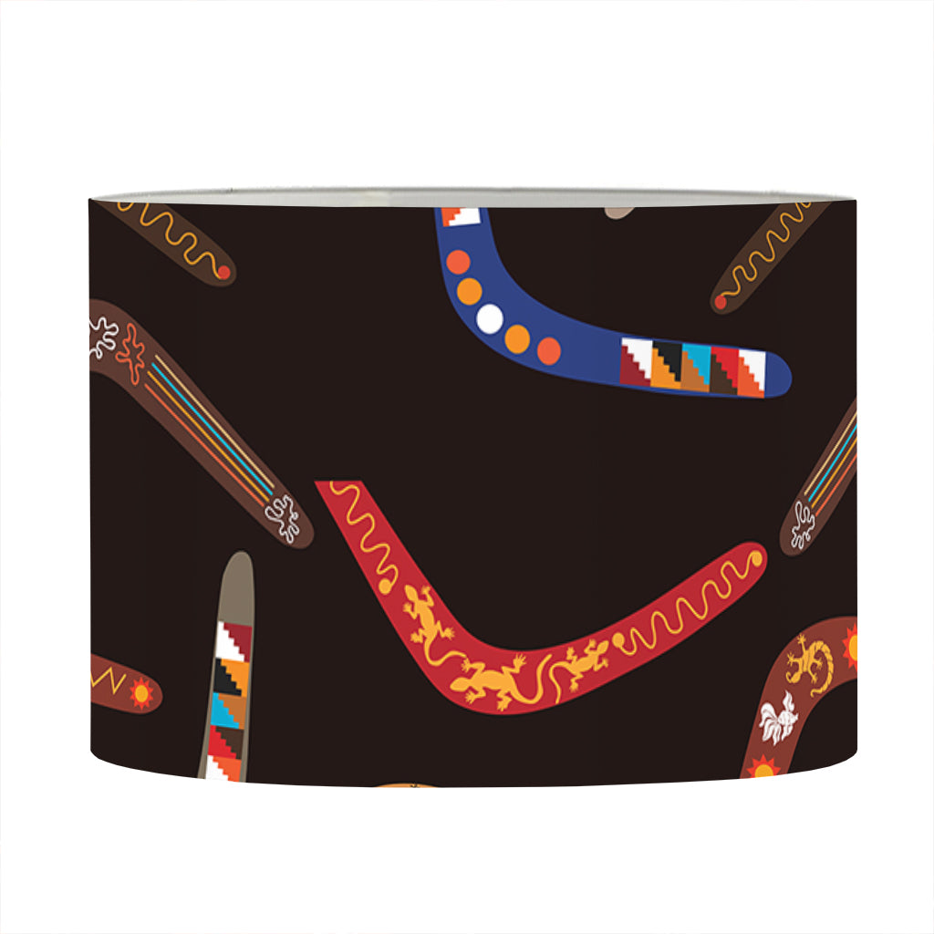 Australian Boomerang Pattern Print Drum Lamp Shade