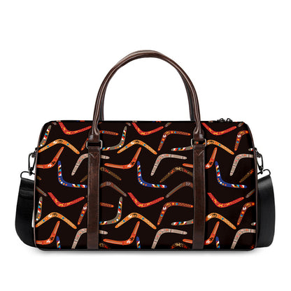 Australian Boomerang Pattern Print Duffle Bag