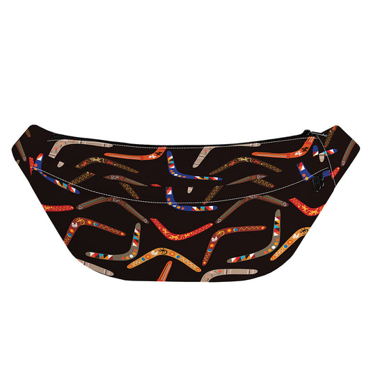 Australian Boomerang Pattern Print Fanny Pack