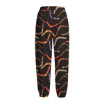 Australian Boomerang Pattern Print Fleece Lined Knit Pants