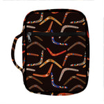 Australian Boomerang Pattern Print Front Pocket Bible Bag