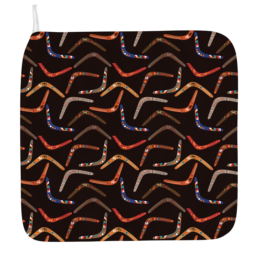 Australian Boomerang Pattern Print Hand Towel
