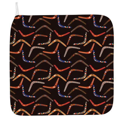 Australian Boomerang Pattern Print Hand Towel