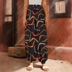 Australian Boomerang Pattern Print Harem Pants