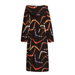 Australian Boomerang Pattern Print Hooded Bathrobe