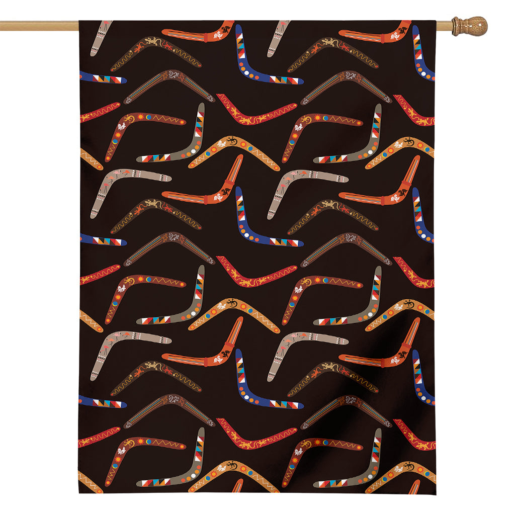 Australian Boomerang Pattern Print House Flag