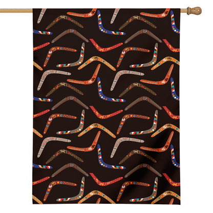 Australian Boomerang Pattern Print House Flag