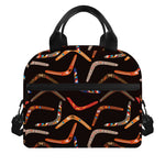Australian Boomerang Pattern Print Insulated Lunch Bag