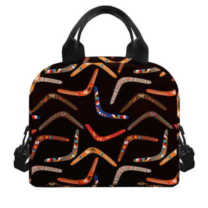 Australian Boomerang Pattern Print Insulated Lunch Bag