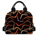 Australian Boomerang Pattern Print Insulated Lunch Bag