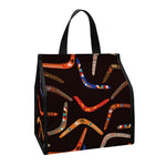 Australian Boomerang Pattern Print Insulated Lunch Tote