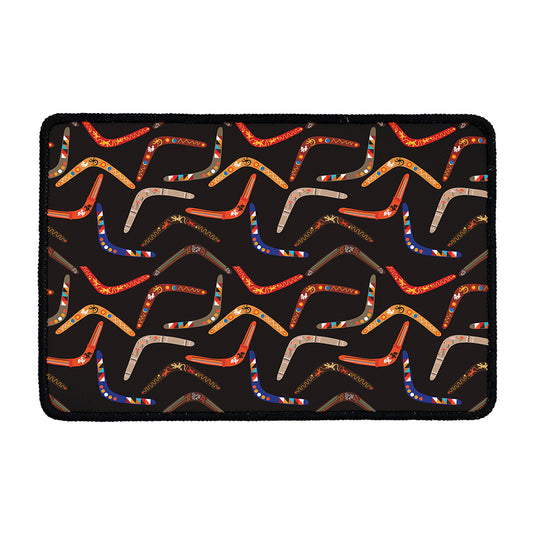 Australian Boomerang Pattern Print Kitchen Mat